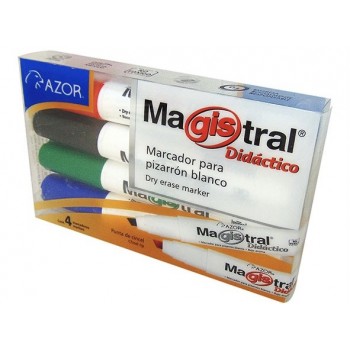 Marcador magistral didactico con 4 piezas Azor