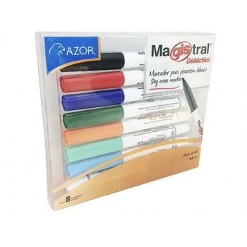 Marcador Magistral punto fino con 8 piezas Azor