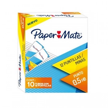 Puntillas Paper Mate 0.5 mm hb con 10 tubos