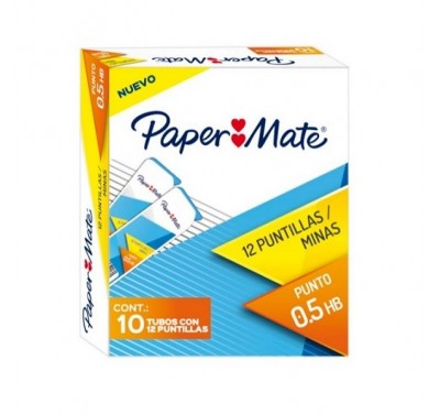 Puntillas Paper Mate 0.5 mm hb con 10 tubos