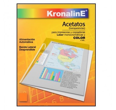 Acetato tamaño carta kronaline color con 50 piezas (AL691)
