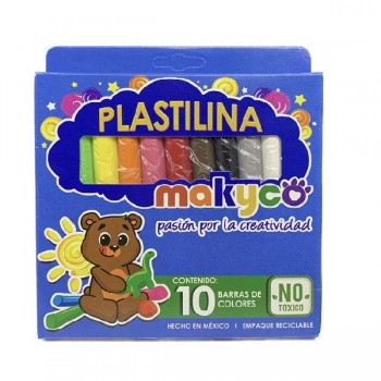 Plastilina caja Makyco con 10 barritas