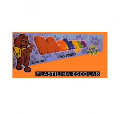 Plastilina Makyco en barra naranja