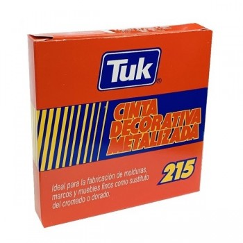 Cinta decorativa plata 3 x 40 metros con 2 piezas Tuk