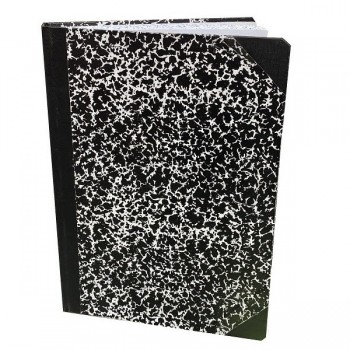 Libro de registro forma francesa Pasta negra rayado 192 hojas