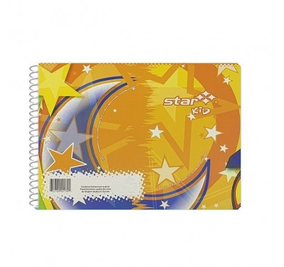 Cuaderno forma italiana Estrella espiral blanco 100 hojas