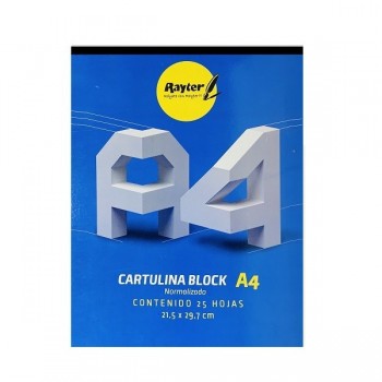 Block a4 cartulina Rayter 25 hojas