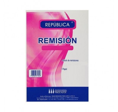 Remision tamaño esquela triplicado Republica