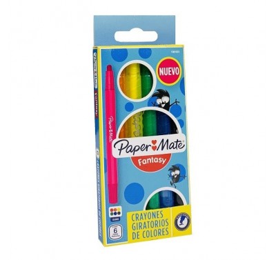 Crayones giratorios Paper mate con 6 piezas surtido