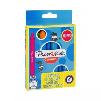 Crayon Carmen extra triangular con 8 piezas