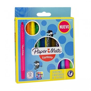 Crayones giratorios Paper mate con 12 piezas surtidos