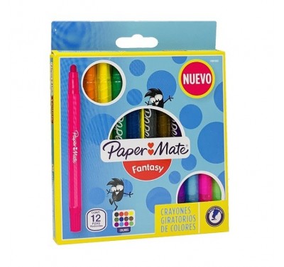 Crayones giratorios Paper mate con 12 piezas surtidos