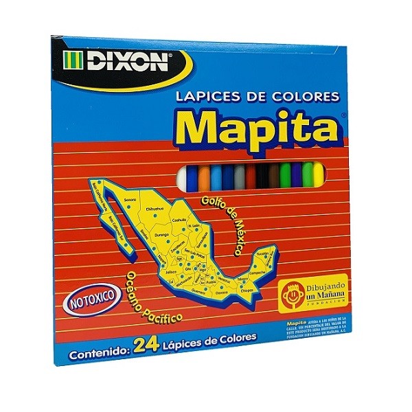 Lápices de Colores Mapita Largo Madera c/24 piezas 1931 - Código: 1931 | Compra en Guadalajara