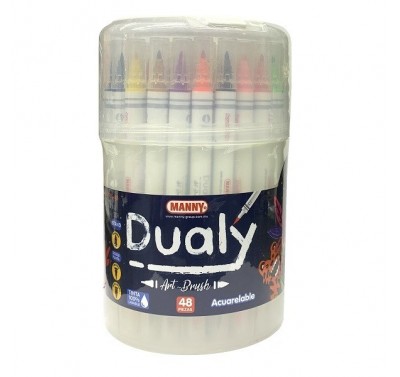 Marcador brush mnb 1931 con 48 piezas rotulador doble color Manny