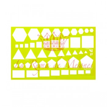 Gioser fluorescente Stencil 27 de geometria profesional 27 mm con 5 piezas