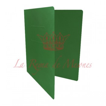 Folder Kip con palanca tama&ntilde;o oficio verde obscuro con 4 piezas