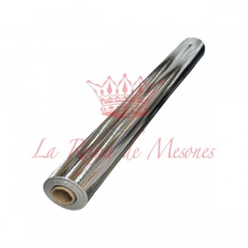 Rollo metalustre plata con 25 metros
