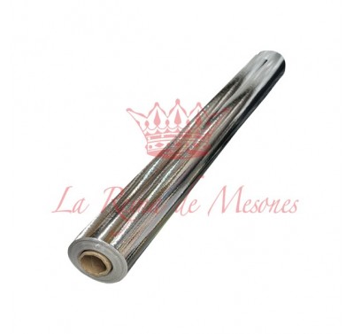 Rollo metalustre plata con 25 metros