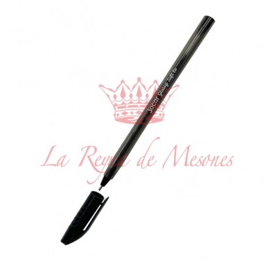 Boligrafo punto mediano negro Jocar soft lv con 12 piezas