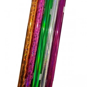 Rollo metalizado con holograma plata con 25 metros 