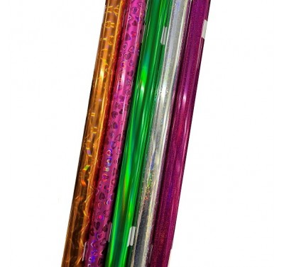 Rollo metalizado con holograma plata con 25 metros 