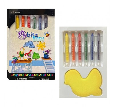 Crayon Azor para mosaico de baño con 6 piezas