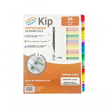 Separador Kip alfabetico (sepkip-a-z)