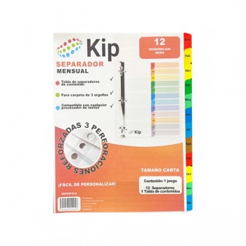 Separador Kip mensual ene-dic (sepkip-e-d)