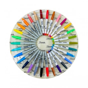 Marcador Sharpie vintage punto fino con 30 piezas ( 15permanentes y 15 resaltadores ) s-note