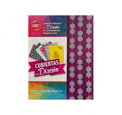 Pasta tamaño carta Gbc diseño vintage con 20 cubiertas (10 juegos)