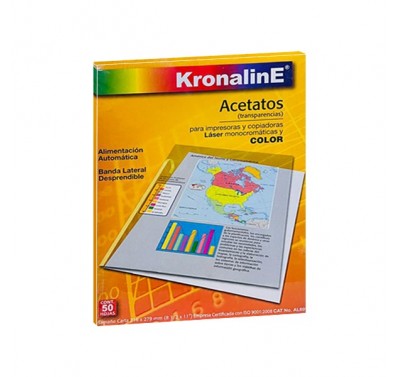 Acetato tamaño carta kronaline color con 50 piezas (AL691)