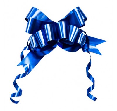 Moño para armar gigante liso metalico con 50 piezas