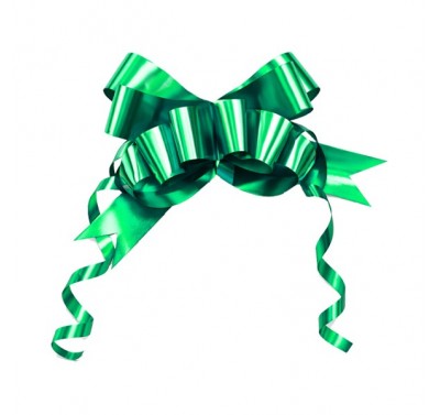 Moño para armar grande liso metalico con 50 piezas