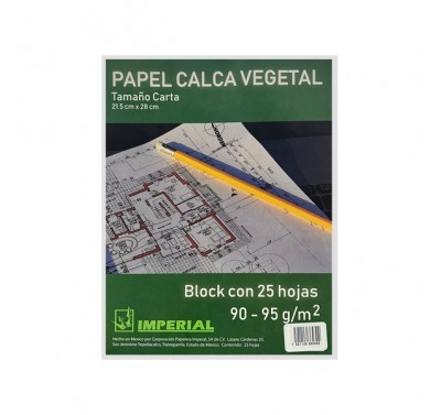 Block albanene tamaño carta 90-95 Imperial 25 hojas