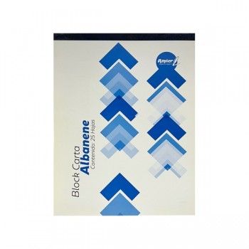 Block albanene tama&ntilde;o carta 50-55 Rayter 25 hojas