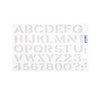 Gioser Stencil s-9 l. Gotica 3 cm. con 5 piezas