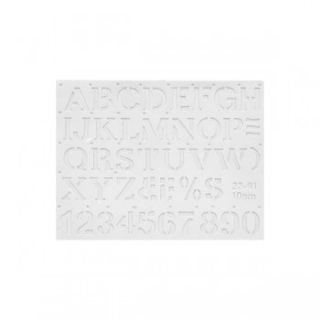 Gioser Stencil s-23 gotica 1.0 cm con 5 piezas