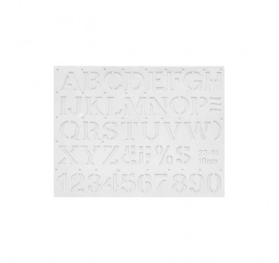 Gioser Stencil s-23 gotica 1.0 cm con 5 piezas