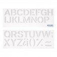 Gioser Stencil s-22 gotica 7.0 cm con 5 piezas