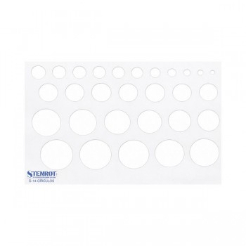 Gioser stencil s-14 circulos con 5 piezas