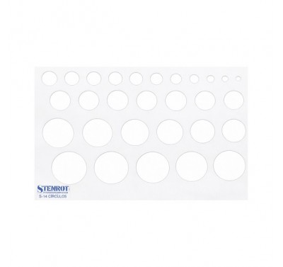 Gioser stencil s-14 circulos con 5 piezas