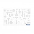 Gioser stencil s-17 quimica profesional con 5 piezas