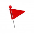 Pin señalador banderas rojas con 25 piezas