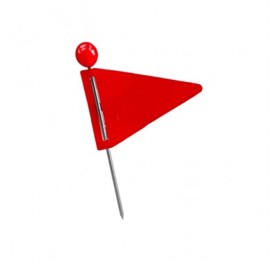 Pin señalador banderas rojas con 25 piezas