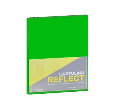 Cartulina opalina tamaño carta (reflect) verde manzana con 50 hojas Imperial