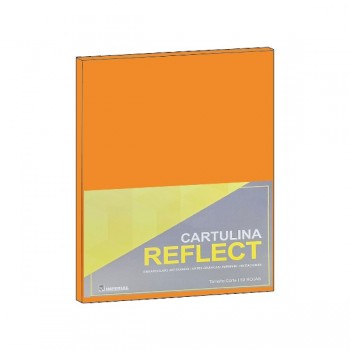 Cartulina opalina tama&ntilde;o carta (reflect) naranja con 50 hojas Imperial
