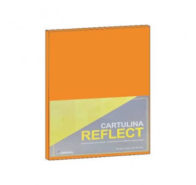 Cartulina opalina tamaño carta (reflect) naranja con 50 hojas Imperial