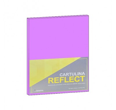 Cartulina opalina tamaño carta (reflect) lila con 50 hojas Imperial
