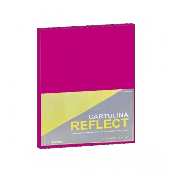 Cartulina opalina tama&ntilde;o carta (reflect) rosa mexicano con 50 hojas Imperial