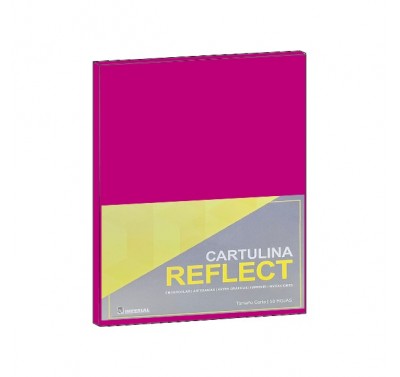 Cartulina opalina tamaño carta (reflect) rosa mexicano con 50 hojas Imperial